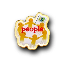 ◆PINS FACTORY（ピンズファクトリー）◆ピンズ実例No.708一般社団法人日本緩和医療薬学会様「PEOPLEピンバッジ」