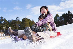 スノーランド　雪ゾリの様子