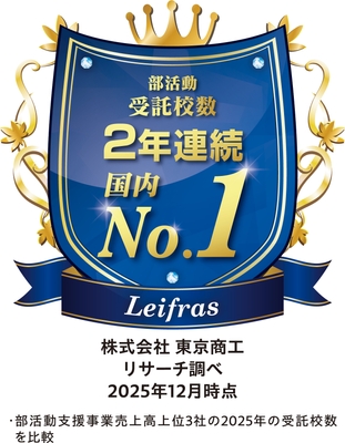 部活動受託校数2年連続国内No.1