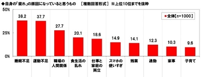 自身の「疲れ」の原因になっていると思うもの