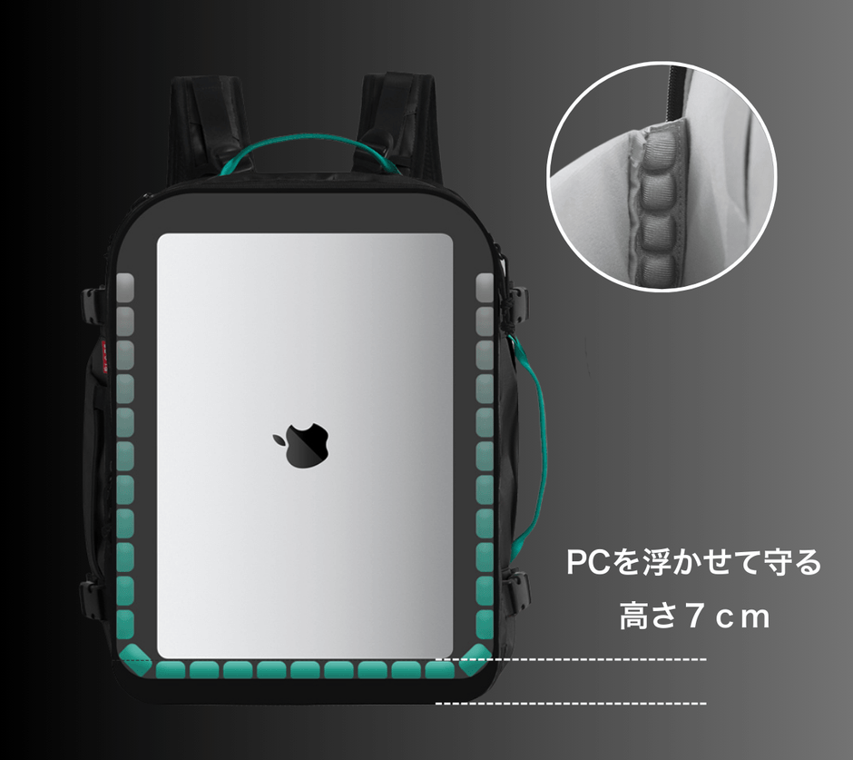 PCを浮かせて守る