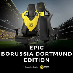 ゲーミングチェアブランド「noblechairs」より ドイツ屈指のサッカークラブの名門「ドルトムント」の BVBエンブレム取り入れたコラボ商品を8月5日(金)に発売