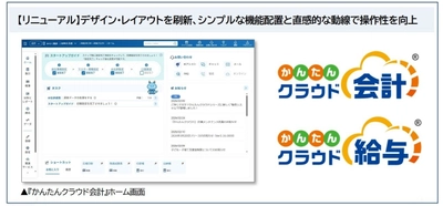 中小企業・小規模企業、個人事業主向けクラウドサービス『かんたんクラウド会計』『かんたんクラウド給与』、2026年3月よりリニューアル