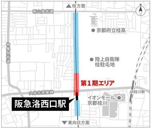 「TauT(トート)阪急洛西口」開発エリアの位置図