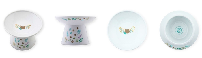 猫用 脚付フードボウル 浅広口タイプ BOTANICAL GARDEN