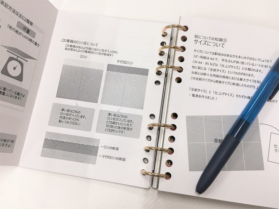 「紙の見本帳ノート」コラムページ