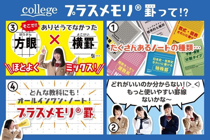 college プラスメモリ罫について01