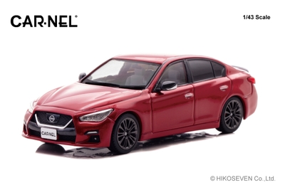 1/43 日産 スカイライン 400R “Carbon Exterior Package” (V37) 2020 Carmine Red:左前