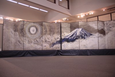 日本画伊東正次 月下富士山図