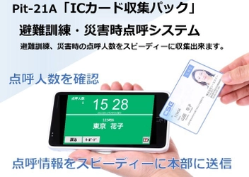 ICカードを使った“避難訓練・災害時点呼システム” 2月1日発売開始　 避難訓練、災害時の点呼人数をスピーディーに収集！