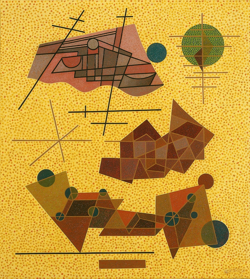 オットー・ネーベル 《明るい黄色の出来事》 1937年、油彩・キャンヴァス、 オットー・ネーベル財団