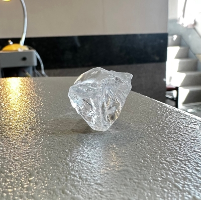 水晶一面研磨体験2
