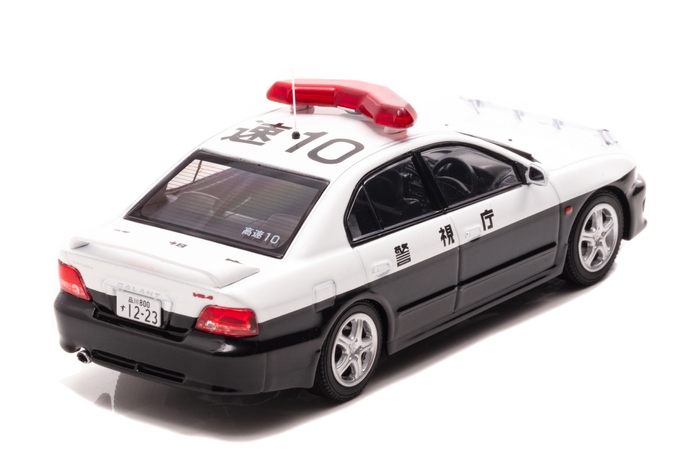 右後:1/43 三菱 ギャラン VR-4 (EC5A) 2002 警視庁高速道路交通警察隊車両 (速10)
