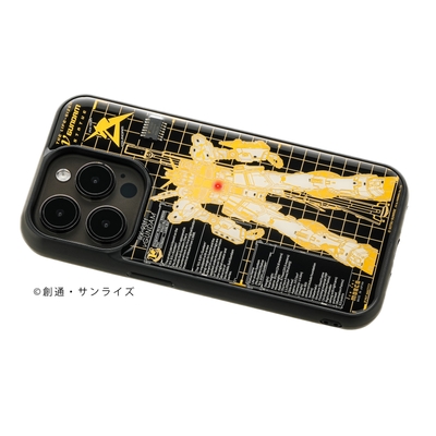 FLASH「RX-93ff νガンダム」 基板アート iPhone 15Proケース ななめ