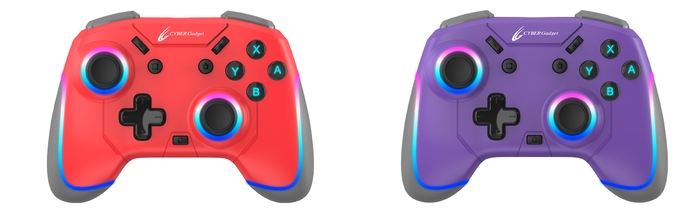 『CYBER・ゲーミングコントローラー ミニ HG 無線タイプ(SWITCH用)』《緋色》《菫色》