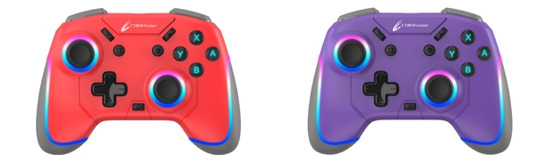 『CYBER・ゲーミングコントローラー ミニ HG 無線タイプ(SWITCH用)』《緋色》《菫色》