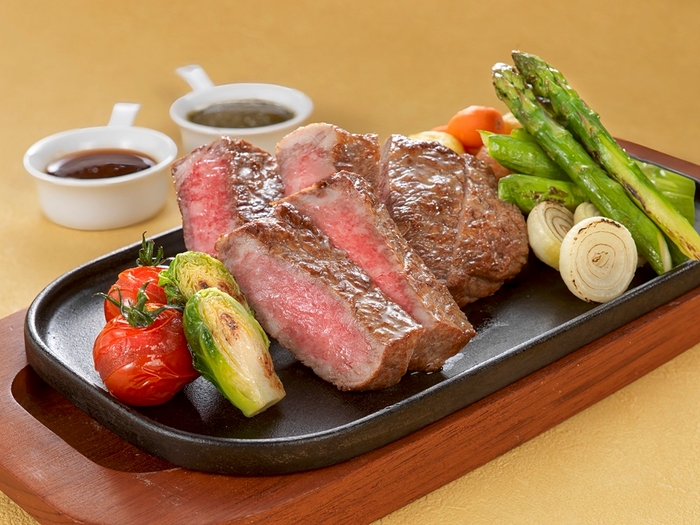 サーロインステーキ 春野菜のグリル