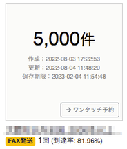 宛先リストごとに数値反映