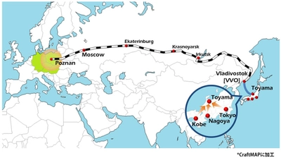 シベリア鉄道利用、日本発欧州向け複合一貫輸送 Sea & Rail定期混載サービスの販売開始
