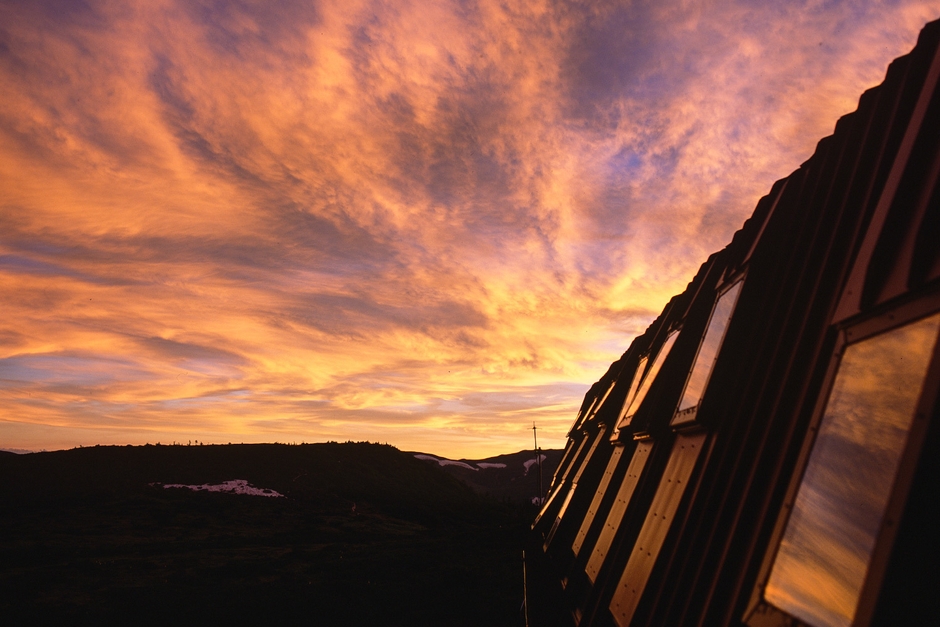 山荘のテラスから