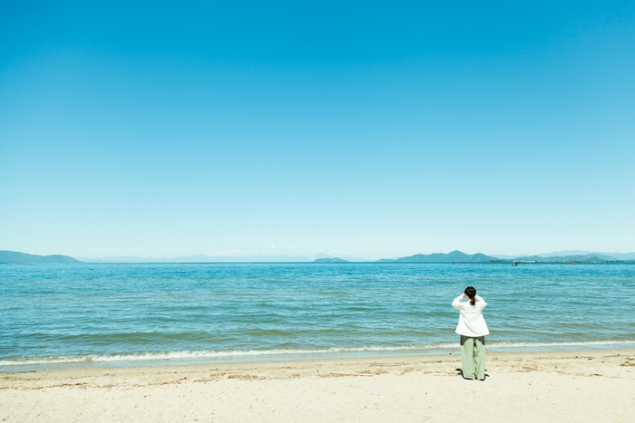 本学近辺の琵琶湖の風景