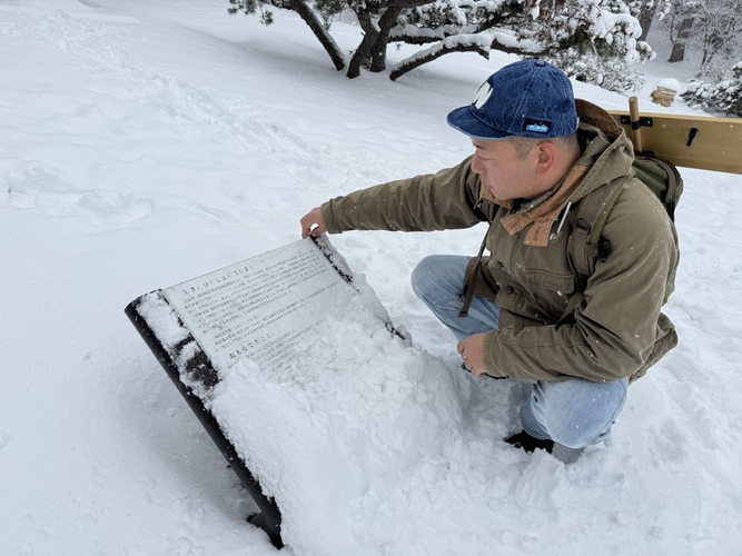 広島と北広島のつながりを勉強する西村