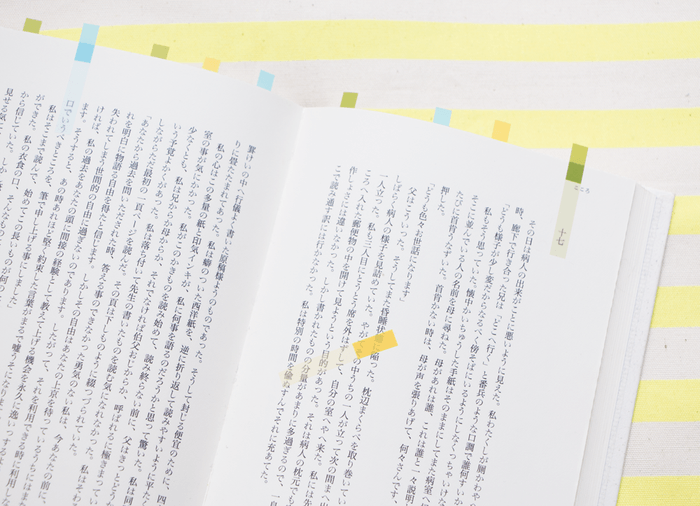 読書中の使用イメージ