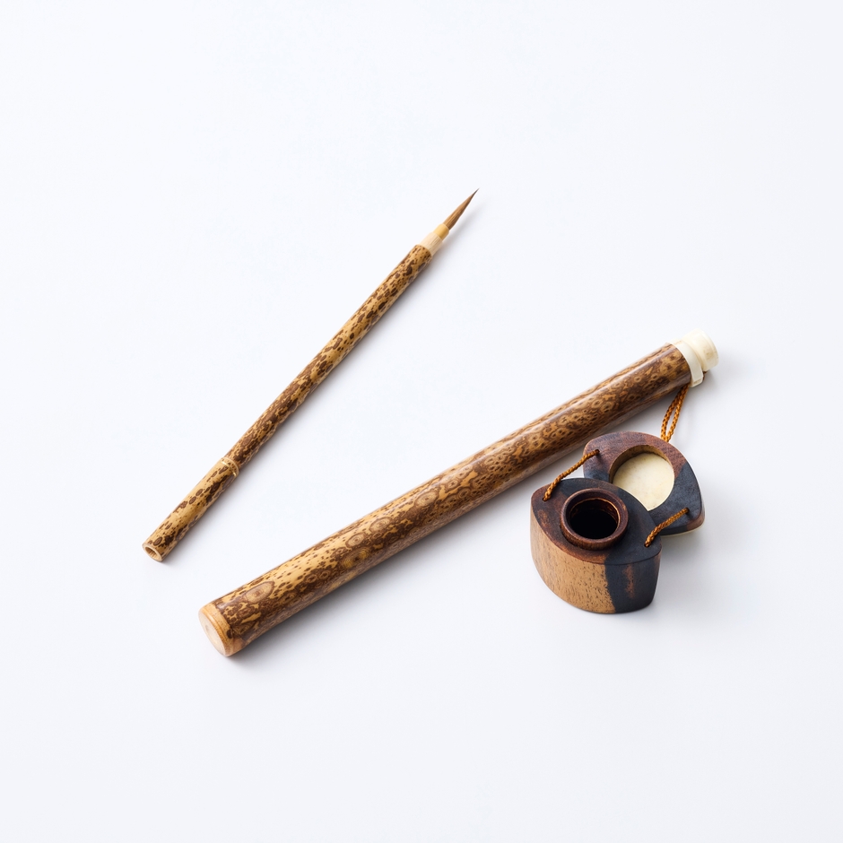 ＜江戸筆＞　斑竹矢立　88,000円(現品限り)