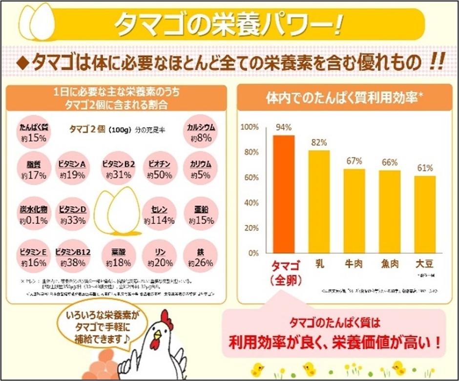 タマゴの栄養パワー!
