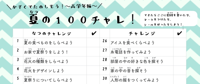「夏の100チャレ!」サンプル画像