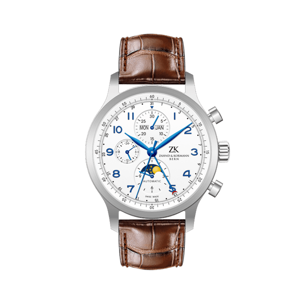 こちらはすっきりした白文字盤！