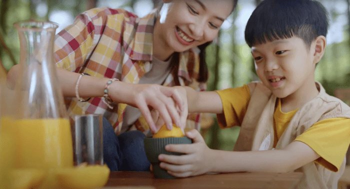 キャンプで生搾り