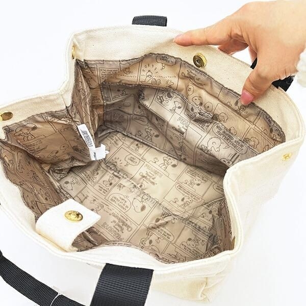 スヌーピー75thデザインのトートバッグ