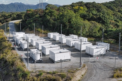 HEXAが福岡県田川市で建設した蓄電所の様子