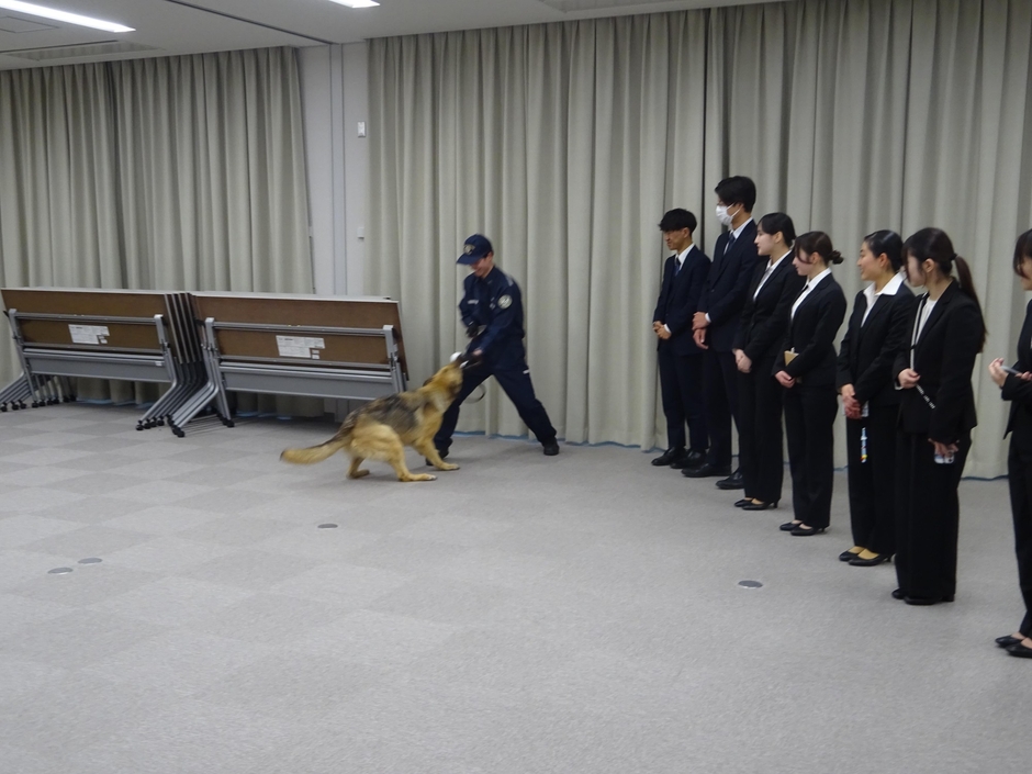 目の前のデモンストレーションに釘付け