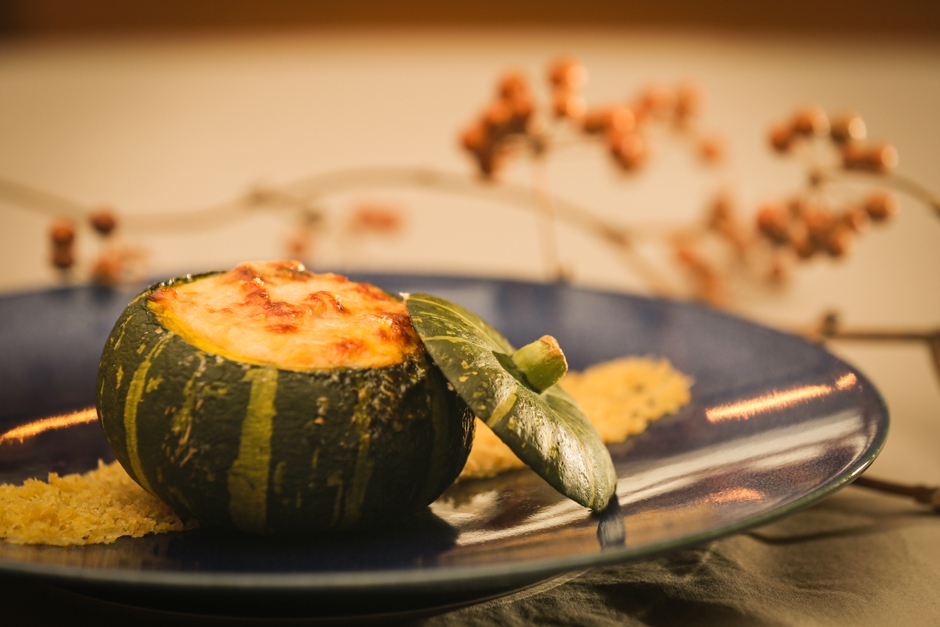 丸ごとカボチャのスパイスグラタン(オプション)