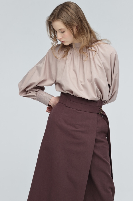 【merituuli】コットンレーヨン刺繍レース ブラウス¥11,000(税込)3月下旬販売予定 【merituuli】コットンリネンラップスカート¥13,200(税込)3月下旬販売予定