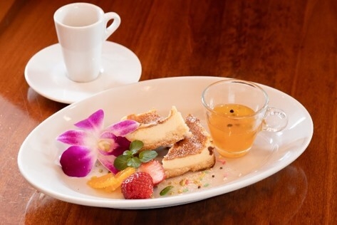 自家製クリームチーズのタルト 神津島産 パッションフルーツジャム添え