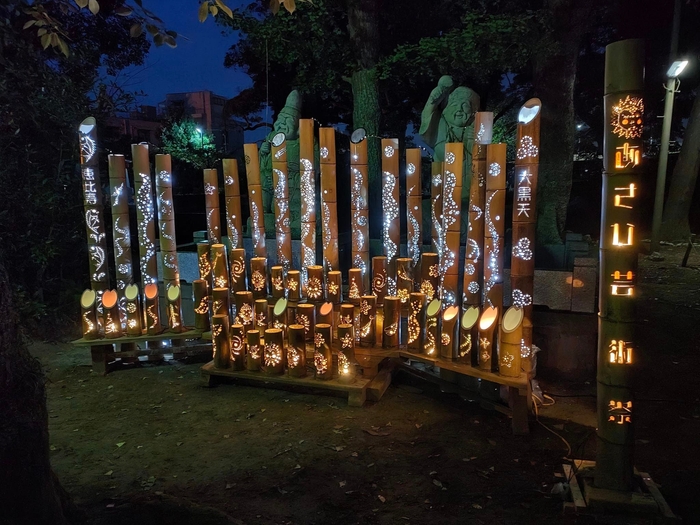 昨年の展示「竹あかり」今年もやります