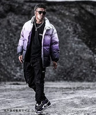 Gradation Padded Jacket(アイスグレー)