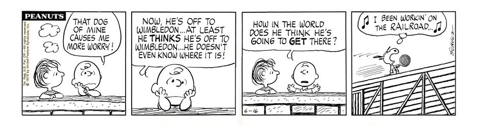 「ピーナッツ」原画　1976年6月16日