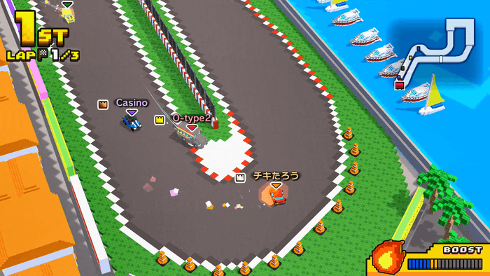 12種類のレースで最大8人対戦が可能!