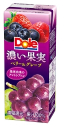 【雪印メグミルク】『Dole(R)　濃い果実 オレンジ＆マンゴー』、『Dole(R)　濃い果実 ベリー＆グレープ』各LL200ml 平成29年3月14日（火）より全国にて新発売！