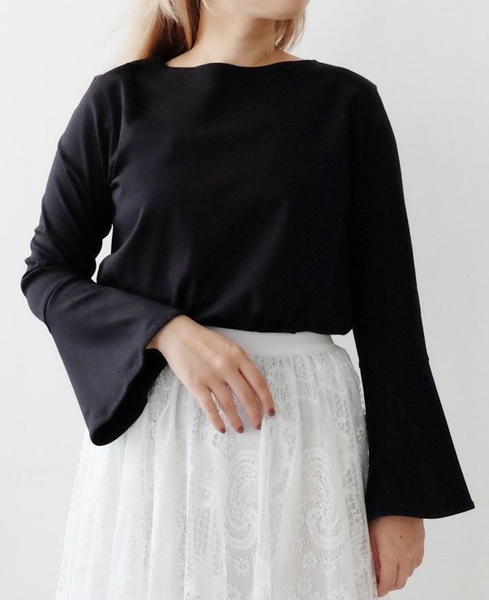 フレアスリーブコットンカットソー