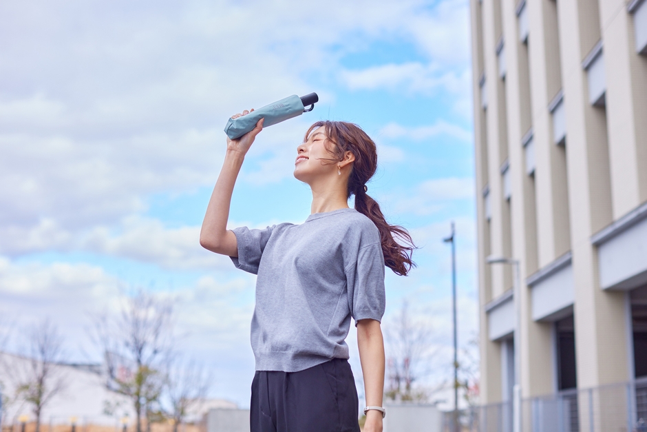 weer Lite 形状記憶 自動開閉日傘 携帯イメージ