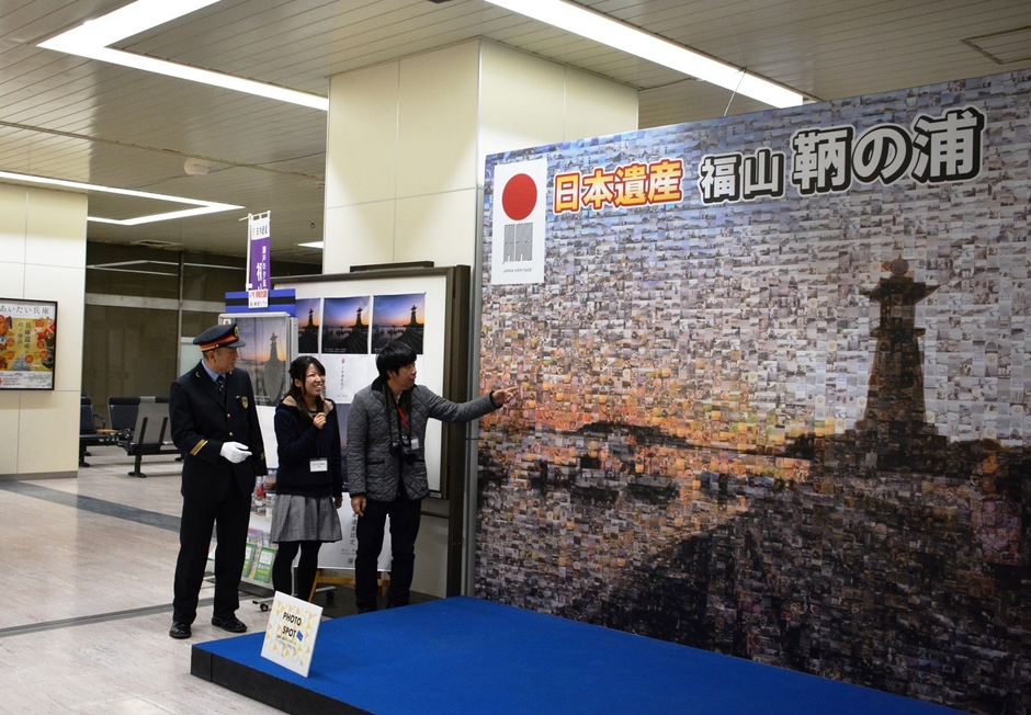 JR福山駅新幹線コンコースのモザイクアート(第6期)