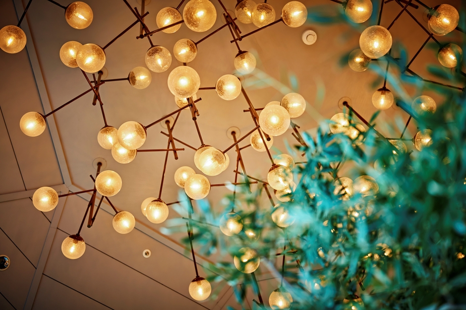 Herbal Cafe_シャンデリア