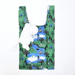 ムーミンの大きめなぬいぐるみ付きエコバッグ。ムーミンとニョロニョロ、リトルミイの3種類あり世界観を感じるデザインに注目！