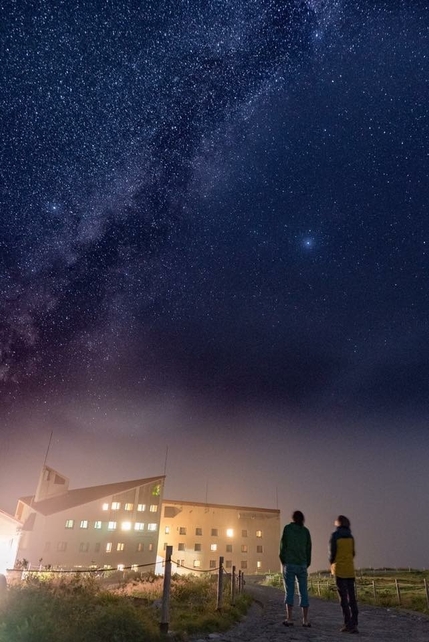 室堂で見る満天の星空