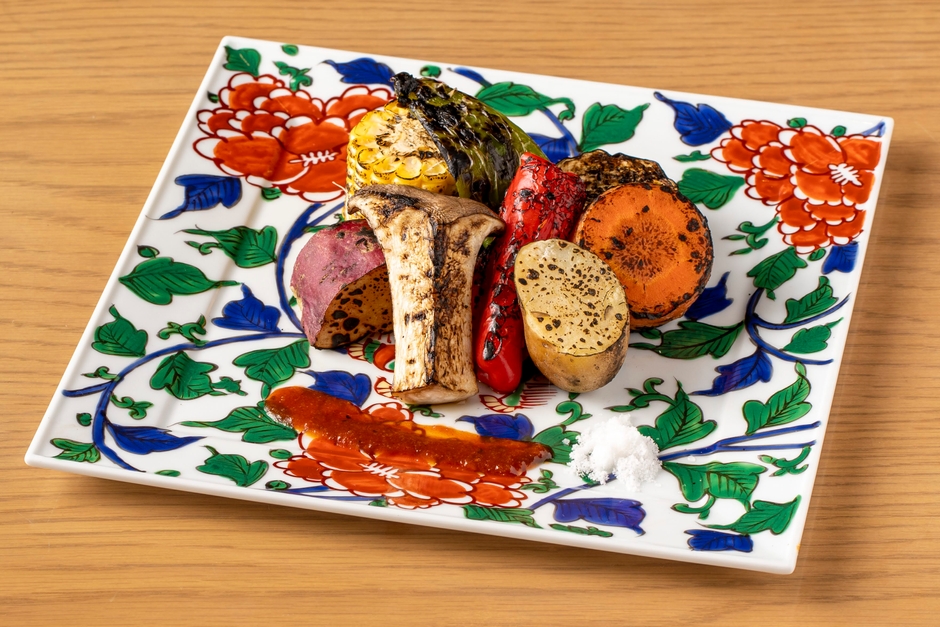 薪焼き 朝獲れ伊都野菜の盛り合わせ